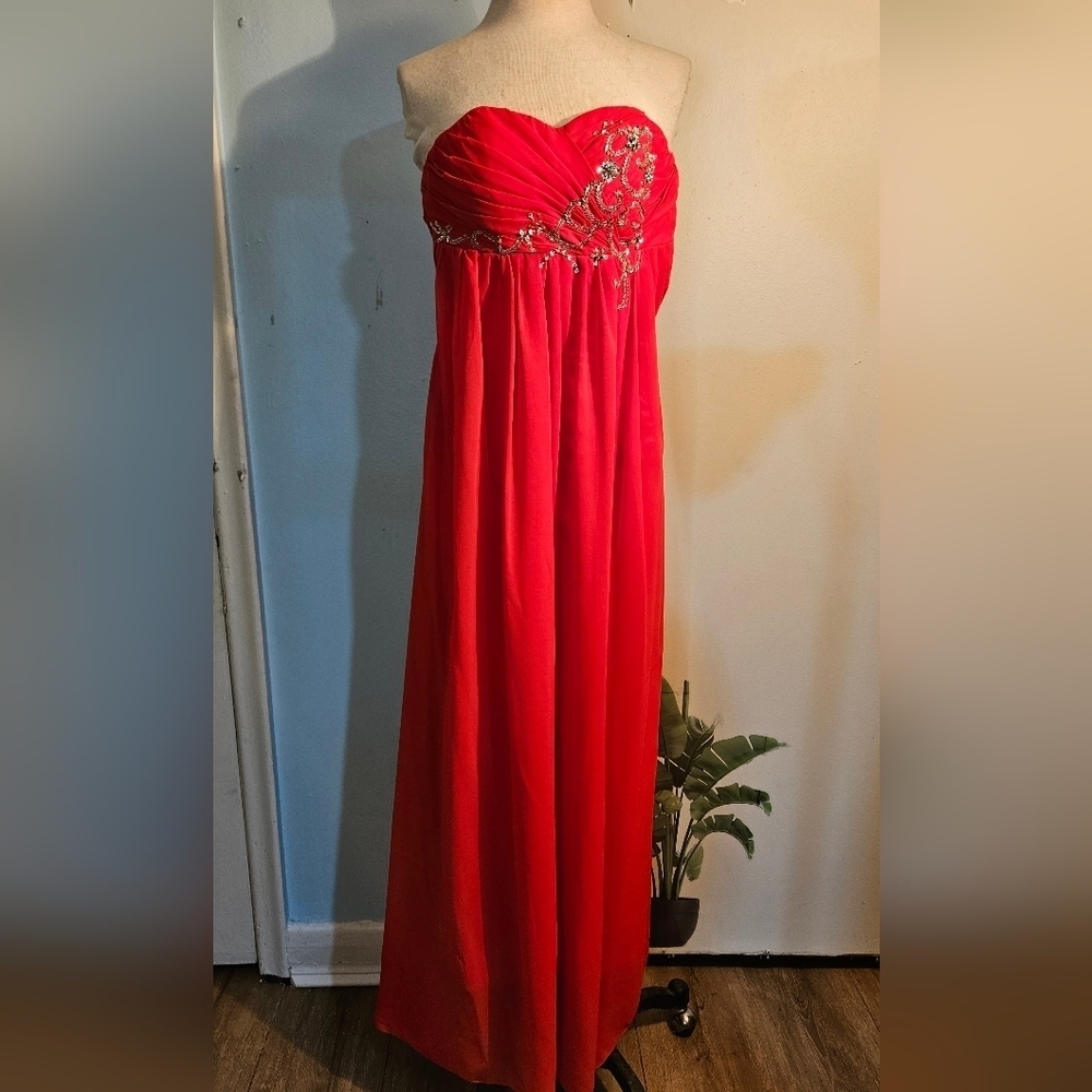 Source Unknown Strapless Red Dress - Picture 6 of 6